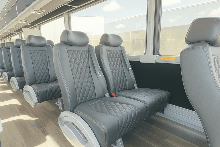 interior of Smyrna Charter Bus charter bus